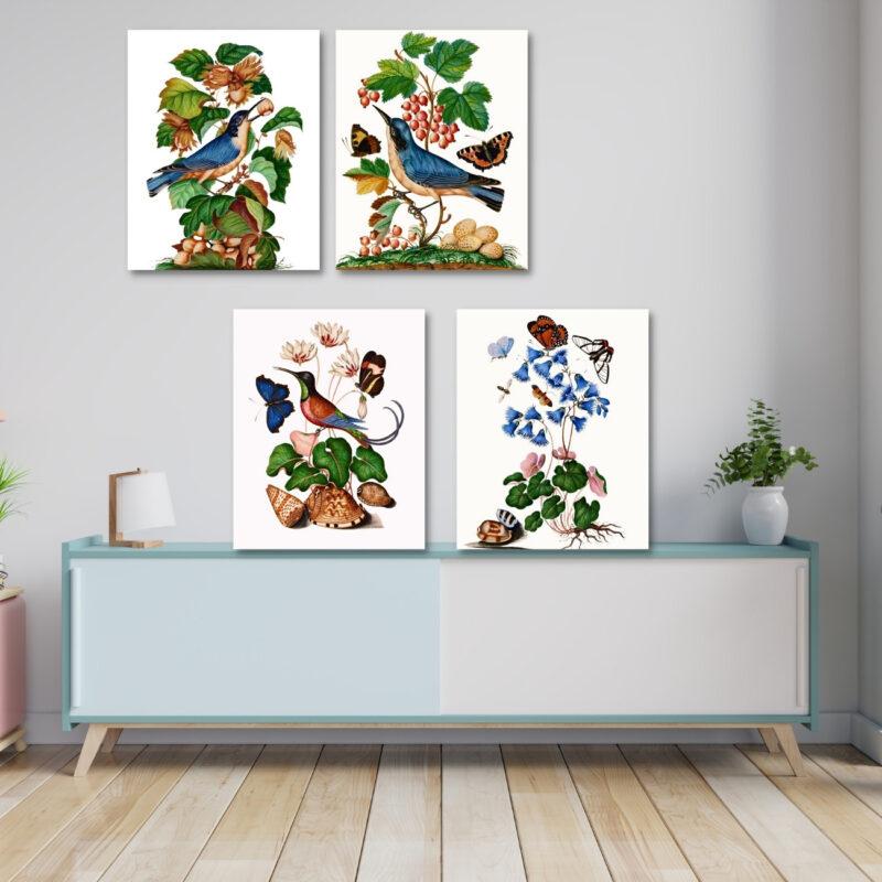 nature art prints set