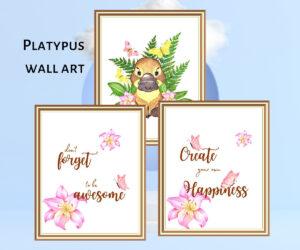 platypus wall art set