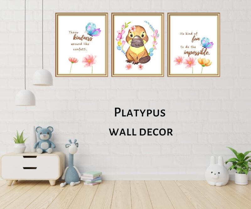 platypus wall décor set