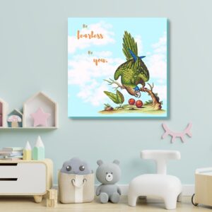 inspirational wall décor with bird art