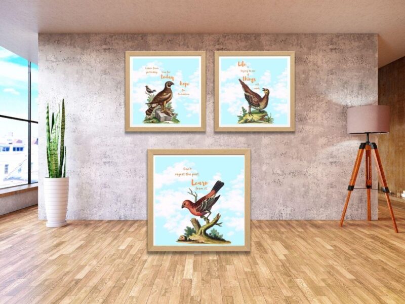 printable quote art set of three