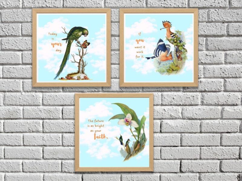 printable quote wall décor set of three