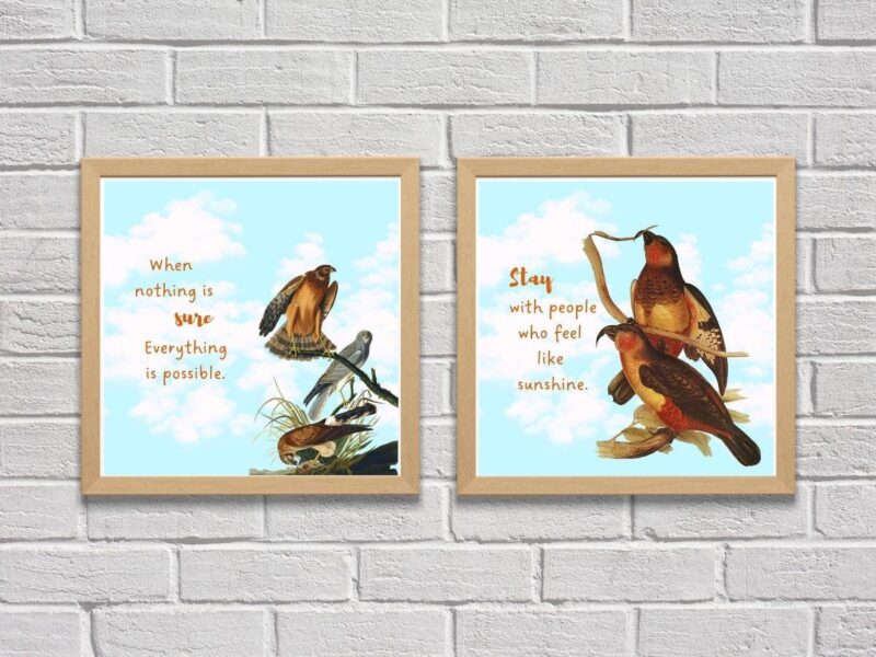 quote wall art set of two