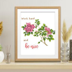 printable floral quotes wall art