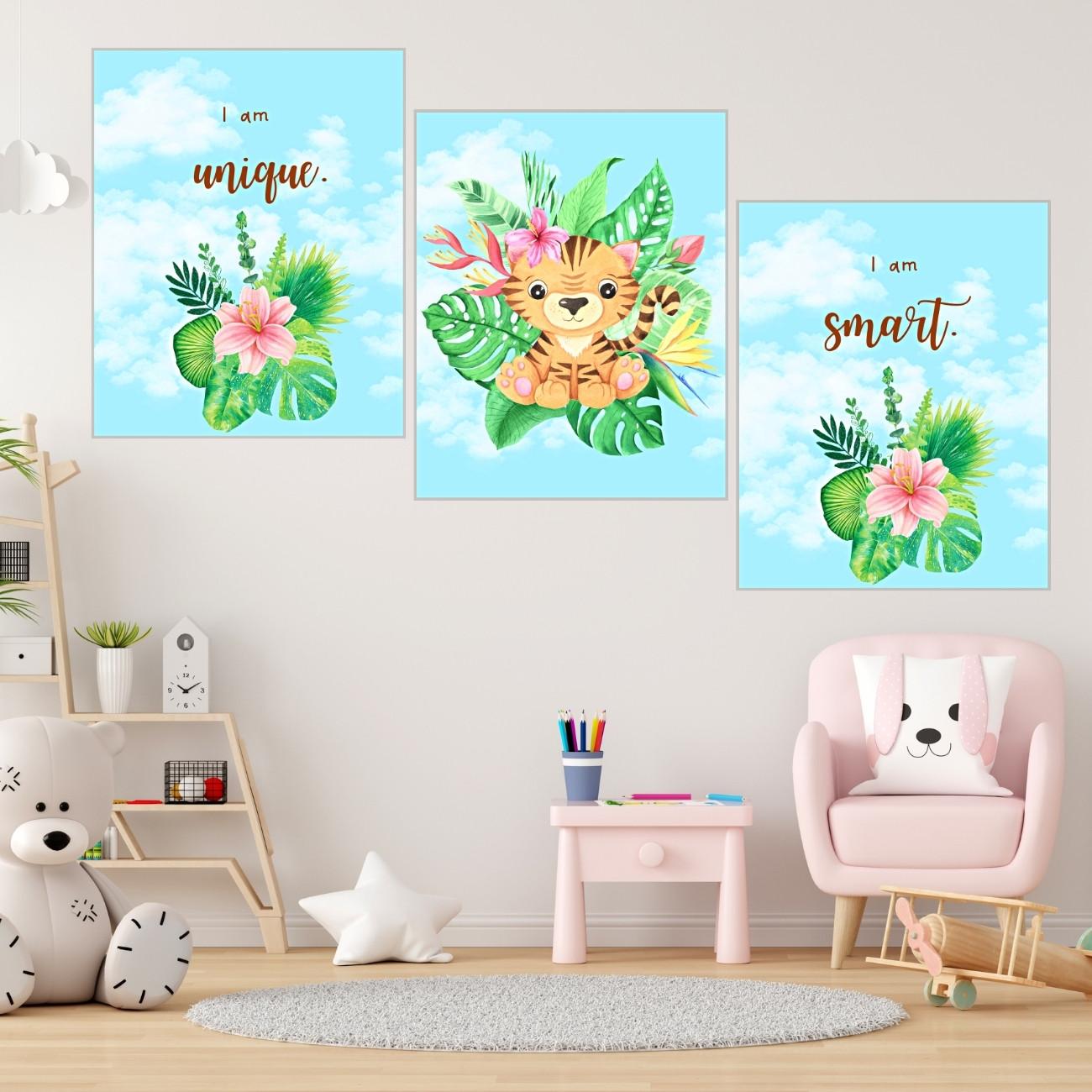 tiger cub décor set of three tiger cub décor set of three