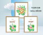 tiger cub wall décor set of 3