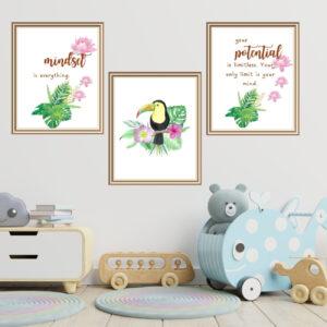 toucan wall art set