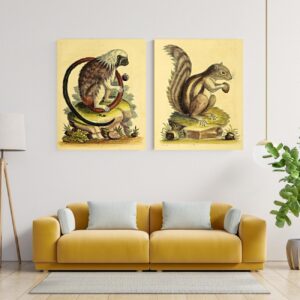 vintage animal posters et of two