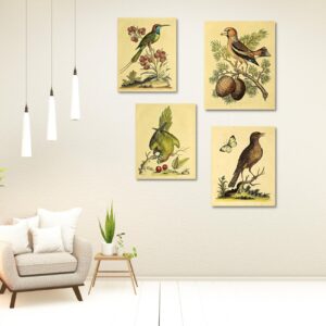 vintage canvas art set of 4