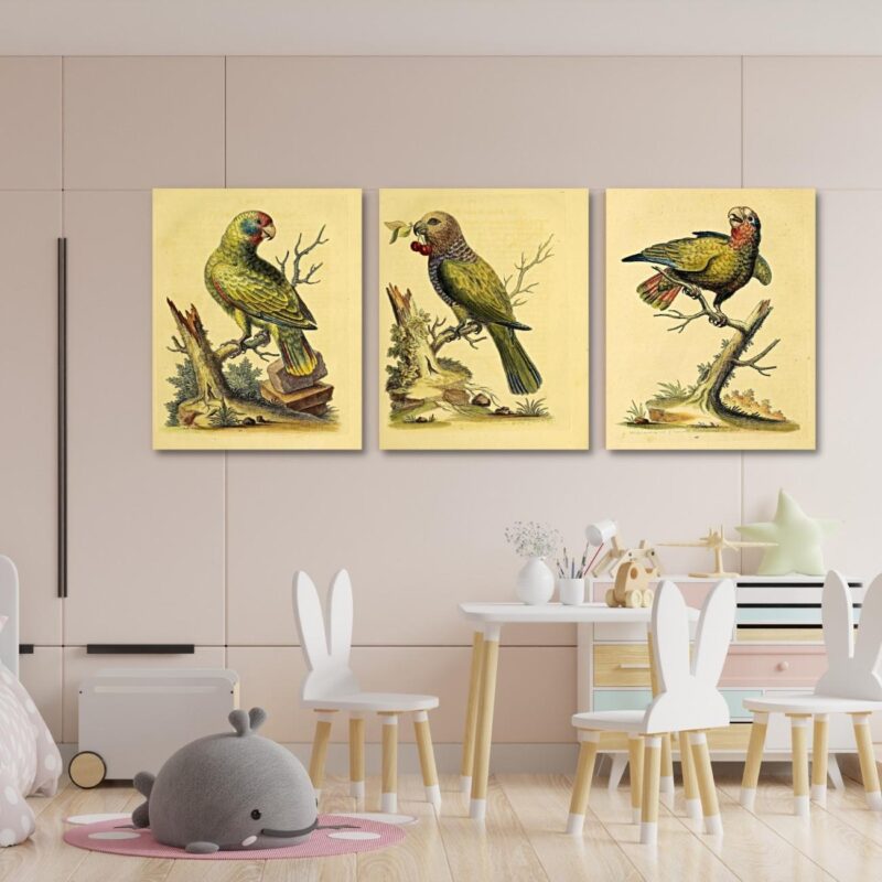 vintage wall art set of 3