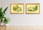 wild animal art décor set of two