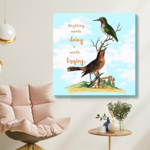 printable quote wall art with wild birds