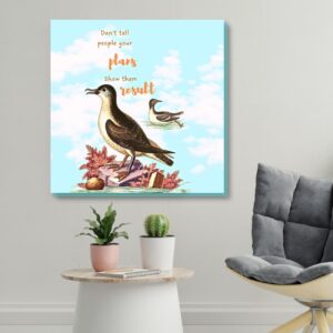 printable quote wall art with a bird