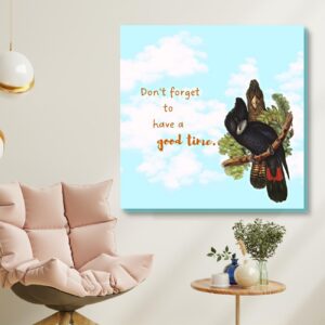 quote art prints with a bird