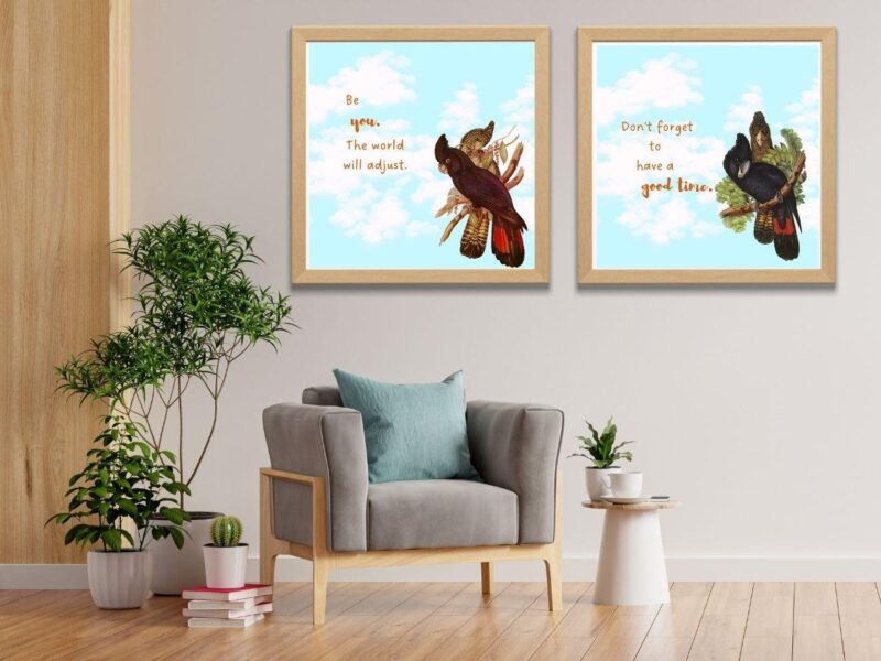 quote art prints with birds