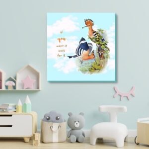 printable quote wall décor with a bird