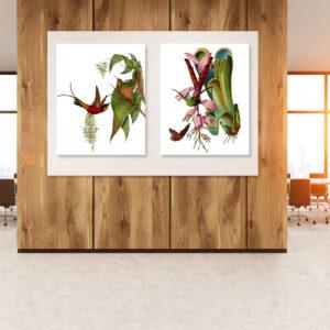 wildlife and nature art set of 2