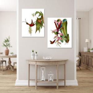 wildlife and nature art set of two