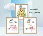 wombat wall décor set of 3