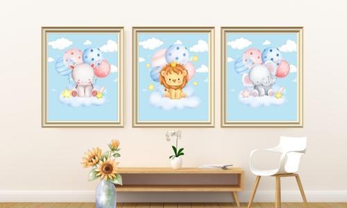 animal wall art safari set