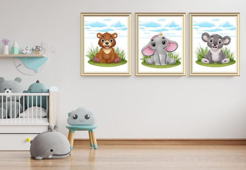 animal wall décor set of 3