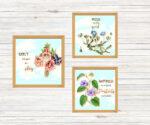 botanical décor art set of 3