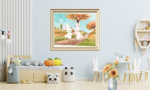 bunny art décor set