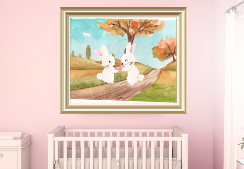 bunny art décor sets