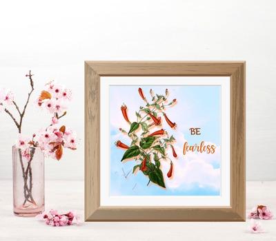 delicate flower wall art
