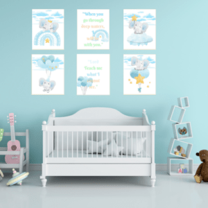 downloadable elephant art for nursery