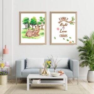 downloadable mommy deer and baby