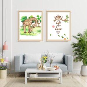 downloadable mommy giraffe and baby