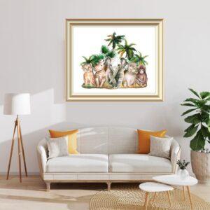 downloadable safari animal wall art