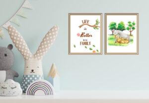 duck wall art prints set