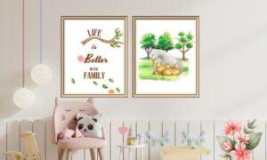 duck wall art prints set of 2