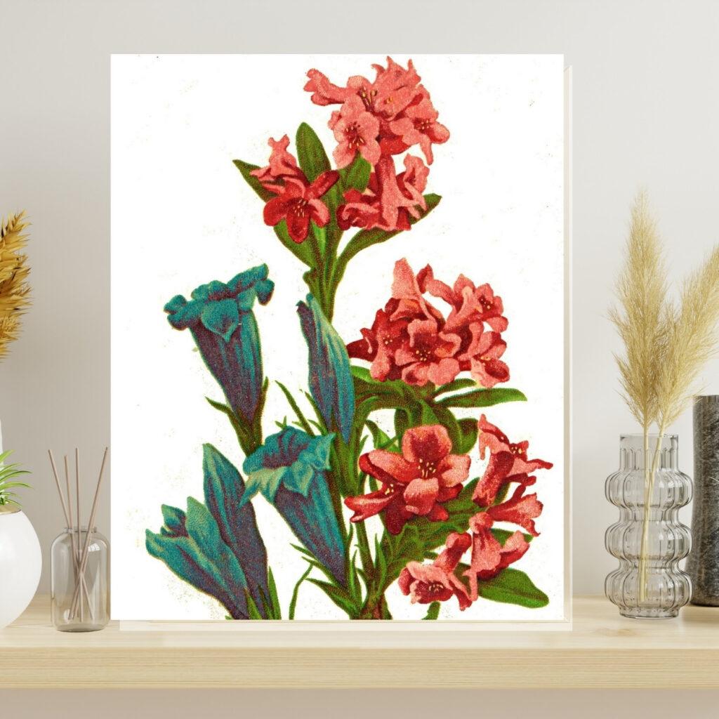 elegant flower wall art