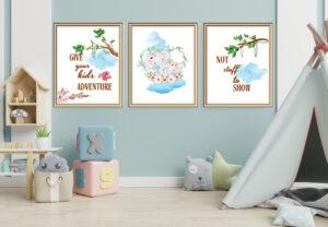 elephant family wall art set