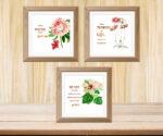 floral wall décor art