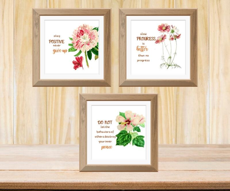 floral wall décor art