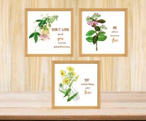 floral wall décor prints