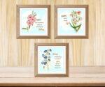 flower wall décor art prints