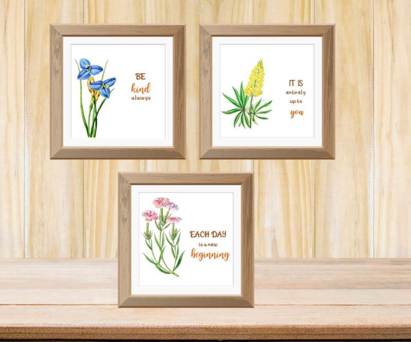 flower wall décor for cottage