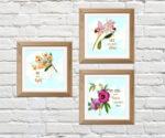 flower wall decoration set