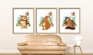 forest friends wall art set