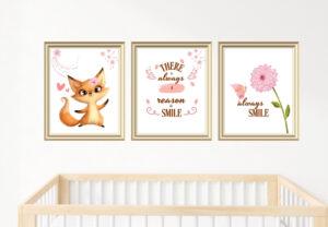 fox art prints set