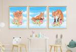 fox wall décor prints set