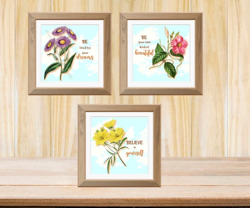 framed flower art