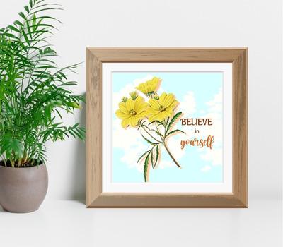 framed flower art for living room