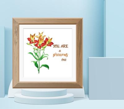 framed flower art prints for office