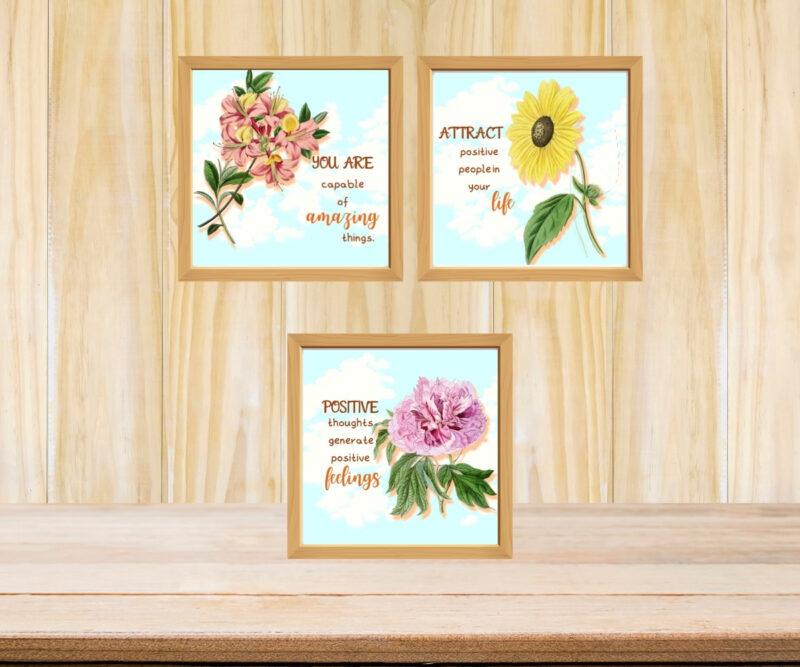 framed flower wall art